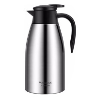 美厨304不锈钢真空保温壶水壶2L本色乐厨系列防滑咖啡壶MCB390