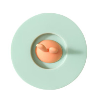 美厨硅胶杯盖防尘防漏耐高低温易清洗通用杯子杯盖绿MCB3768