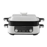 摩飞多功能锅5L大功率分体式蒸煮一体料理锅富士白MR9099