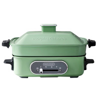 摩飞多功能锅2.5L不沾料理锅电火锅电热锅清新绿MR9088