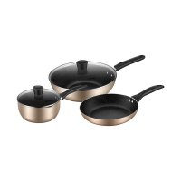 美的炊具套装家用炒锅煎锅奶锅煎炒焖煮全搞定铝合金SL0303