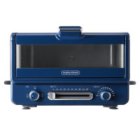 摩飞电烤箱12L小魔箱小型烘焙煎烤一体台式烧烤机轻奢蓝MR8800