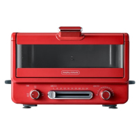 摩飞电烤箱12L小魔箱小型烘焙煎烤一体台式烧烤机英伦红MR8800