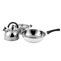德铂锅具套装莱比锡之恋不锈钢炒锅汤锅鸣笛水壶三件套DEP-45