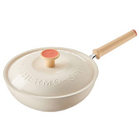 苏泊尔炒锅28cm不粘轻量火红点平底煎炒锅燃气电磁炉通用EC28QLP01