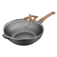 苏泊尔炒锅麦饭石色不粘锅无油烟电磁炉燃气煤气灶通用EC32QAP01