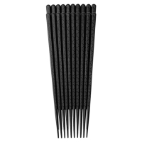 苏泊尔筷子家用合金筷磨砂防滑耐高温筷子黑色10双装TK2062E