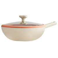 苏泊尔炒锅26cm火红点感温煎多功能不粘煎炒蒸煮陶瓷外壁EC26ADP01