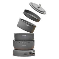 苏泊尔锅具套装户外野营奶锅汤锅煎锅气炉4件套TR2201E