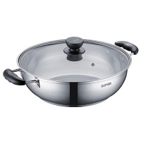 苏泊尔火锅30CM304不锈钢复底汤锅燃气灶明火电磁炉通用ET30BS01