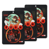 三只松鼠牛肉干蜀香牛肉麻辣味独立包装零食即食解馋小吃100g*3袋