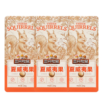 三只松鼠夏威夷果坚果零食小吃送开口器奶油味干果160g*3袋