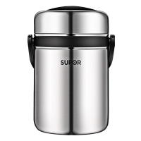 苏泊尔保温桶1.9L不锈钢大容量多层学生便当保温饭盒KF19A1
