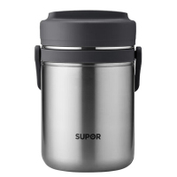 苏泊尔保温桶1.5L不锈钢大容量多层学生便当温饭盒KF15A1