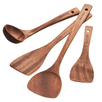 美厨铲勺4件套乌檀木铲勺天然家用无漆无蜡乌檀木铲汤勺MCCU2432