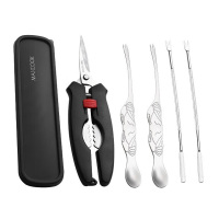 美厨吃蟹工具6件套304蟹勺清洗方便加厚用料MCPJ4306