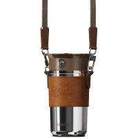 康巴赫保温杯400ml保冷杯抗菌钛咖啡杯星河银KH-B40B03