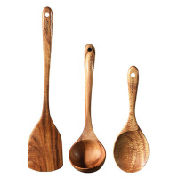 美厨铲勺3件套精打细磨可耐高温健康环保木铲MCCU5203