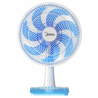 美的电风扇台式七叶柔风轻音桌面节能省电摇头小型电扇FGAU40D