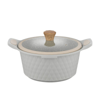 德铂汤锅24cm摩纳哥铝合金汤锅火锅明火电磁炉通用DEP-817