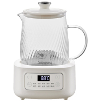 摩动养生壶1.2升全玻璃家用多功能煮茶器单机白色MD-YS01