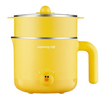 九阳电热锅电蒸锅1.2L蒸煮一体电煮锅电火锅黄色K12-D603