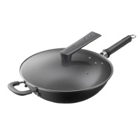 九阳炒锅32cm健康无涂层铸铁家用中式不锈煎炒锅CF32-C856(TB)