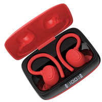 纽曼蓝牙耳机真无线挂耳式耳麦通话降噪长续航适用苹果华为红色Q5