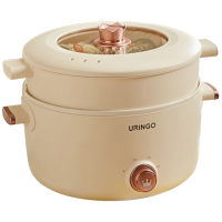 七彩叮当电火锅一体式多功能家用大容量宿舍电煮锅QC-HG05A蒸笼款