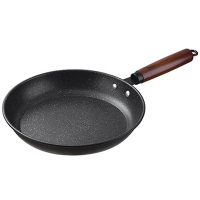 美厨煎锅24cm原木系列精铁复底煎锅不粘锅煎锅MCJ3668
