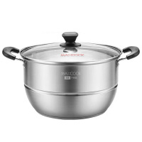 美厨蒸锅304不锈钢28cm单层加厚燃气炉电磁炉通用MCZ2258