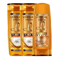 欧莱雅洗护组合3件套精油润养洗发露200ml*2+润发乳200ml