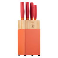 双立人刀具套装5件套菜刀多用刀石榴红54350-000-722