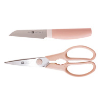 双立人刀具套装2件套多功能厨房刀具虾粉色54340-002-722
