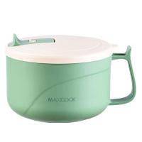 美厨泡面碗304不锈钢学生饭盒餐杯泡面杯牛油果绿MCWA8280