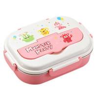 美厨饭盒304不锈钢分格餐盘配保温袋餐具可微波炉MCFT4688