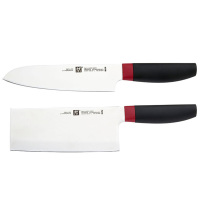 双立人刀具套装4件套中片刀多用刀刀架红黑54380-004-722