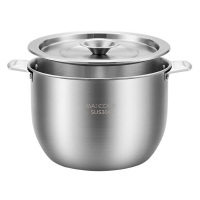 美厨双耳盆304不锈钢猪油罐调料盆调味罐带盖MCWA9028