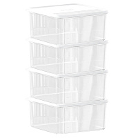 美厨保鲜盒冰箱收纳盒方形套装1300ml*4个MCFT9936