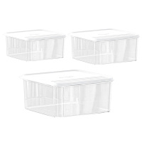 美厨保鲜盒3件套冰箱收纳盒方形保鲜盒套装MCFT9981