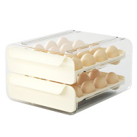 美厨鸡蛋收纳盒抽屉式2层32格创意蛋托防震鸡蛋收纳神器MCX9173