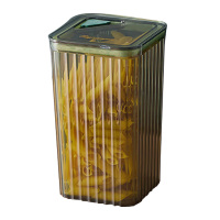 美厨密封罐1.3L防潮防虫双层密封杂粮收纳盒墨绿色MCX3070
