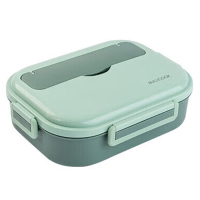美厨饭盒316L不锈钢4格保温饭盒1.6L北欧绿MCFT6455