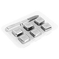 美厨不锈钢冰块*6冰格金属喝酒神器不锈钢冰块冰粒MCPJ842