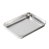 美厨盘子304不锈钢23cm凉皮盘长方形碟子MCWA4611