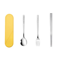 美厨餐具4件套316L不锈钢叉子水果叉套装MCGC1054