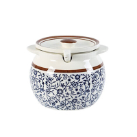 美厨调料罐陶瓷700ml猪油罐调味罐盐罐配勺子MCX2495