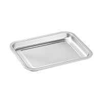 美厨盘子304不锈钢27cm加深方盘长方形餐盘MCFT6531