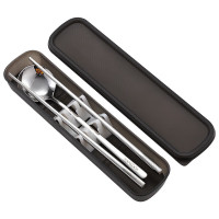 美厨餐具3件套304不锈钢勺子餐具套装创意便携式MCGC849