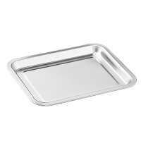 美厨盘子304不锈钢36cm加深烧烤托盘方盘MCFT6562